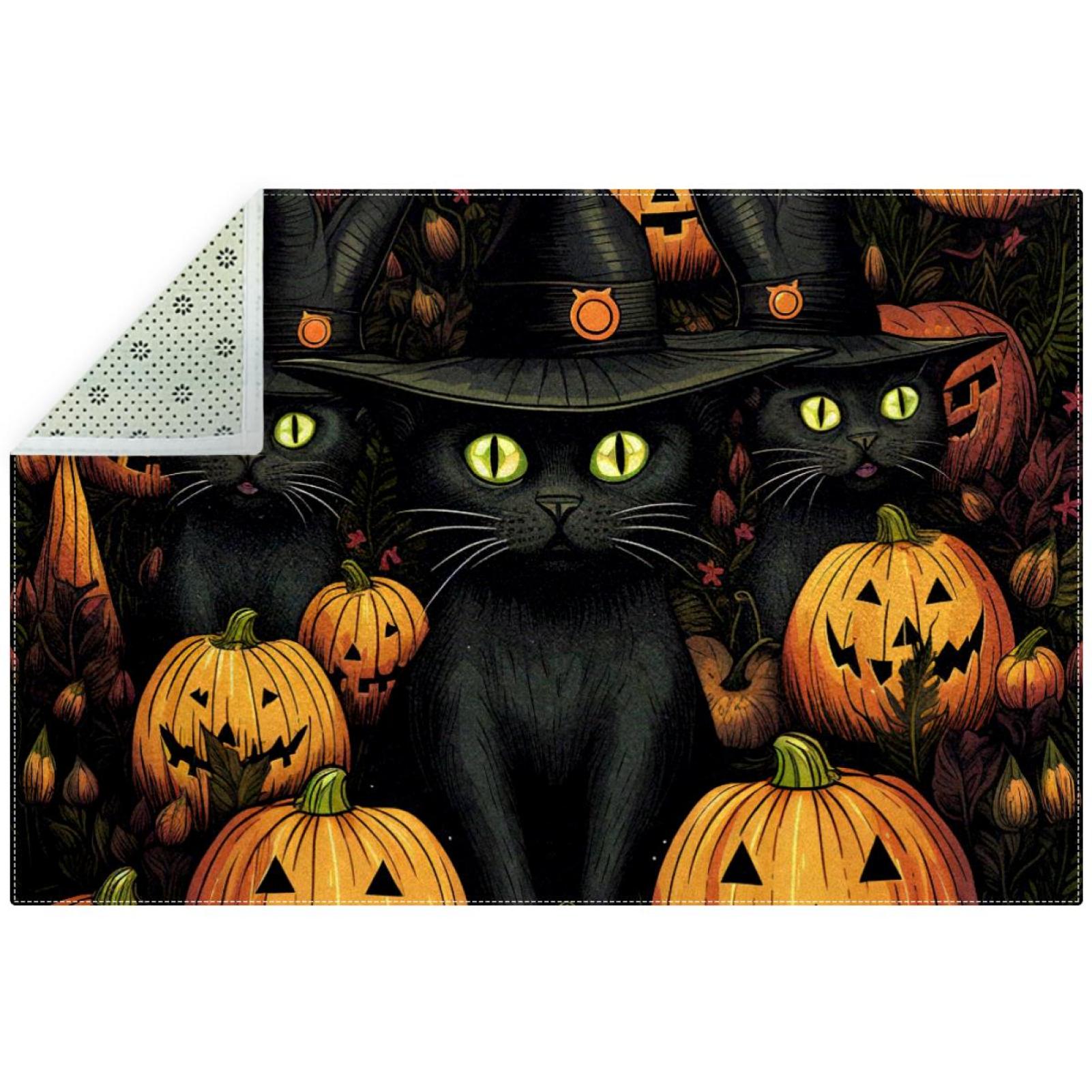 Cat Soft Polyester Bathroom Mat Rug Absorbent Quick Dry Shower Floor