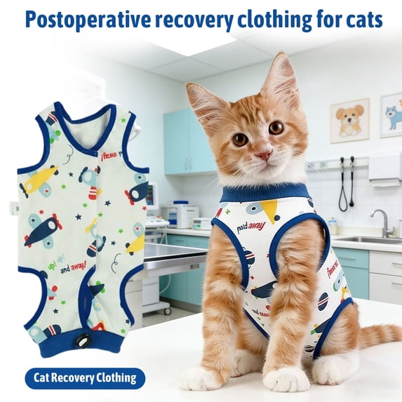 Cat Spay Recovery Suit Female Male Cat Surgical Recovery Suit Airplane ...