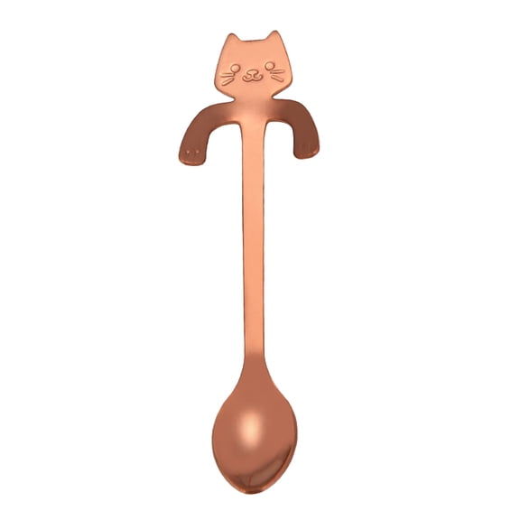 Cat Spoon Short Handle Spoons for Coffee Drinking Stirring Mixing Cute Flatware Kitchen Gadgets Small Utensil for Espresso Tea Sugar Jam Mustard Spices