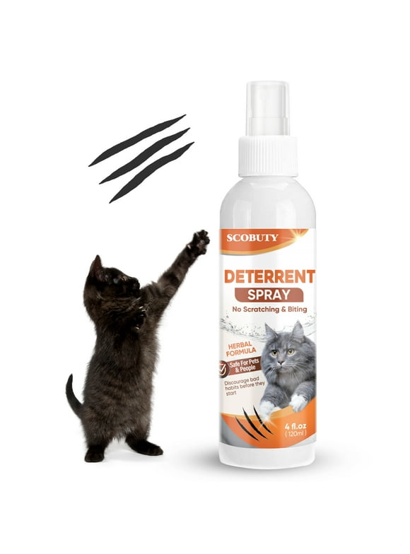 Cat Spray Deterrent, 120ml Anti Scratch Cat Training Spray, Indoor & Outdoor Use