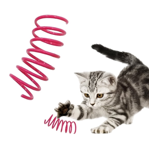 Cat Spring Toys,Cat Spring Toys, Colorful Playful Coils for Swatting, Biting, Hunting, Interactive Pet Toys for Kittens And Cats to Encourage Active Play