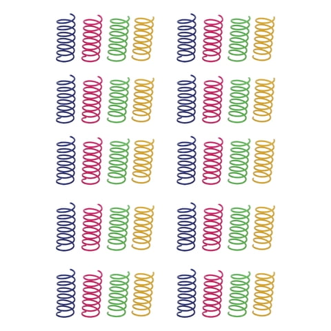 Cat Springs Tube Toys, 40pcs ABS Cat Spring Toys For Cats