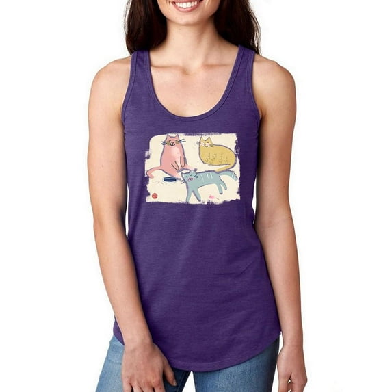 Cat Squad A Racerback Tank Women -June Erica Vess Designs, Female Small