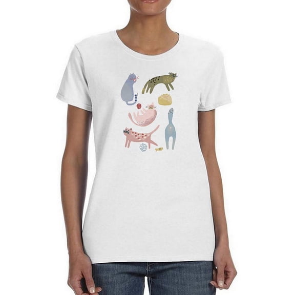 Cat Squad Iii. T-Shirt Women -June Erica Vess Designs, Female 5X-Large