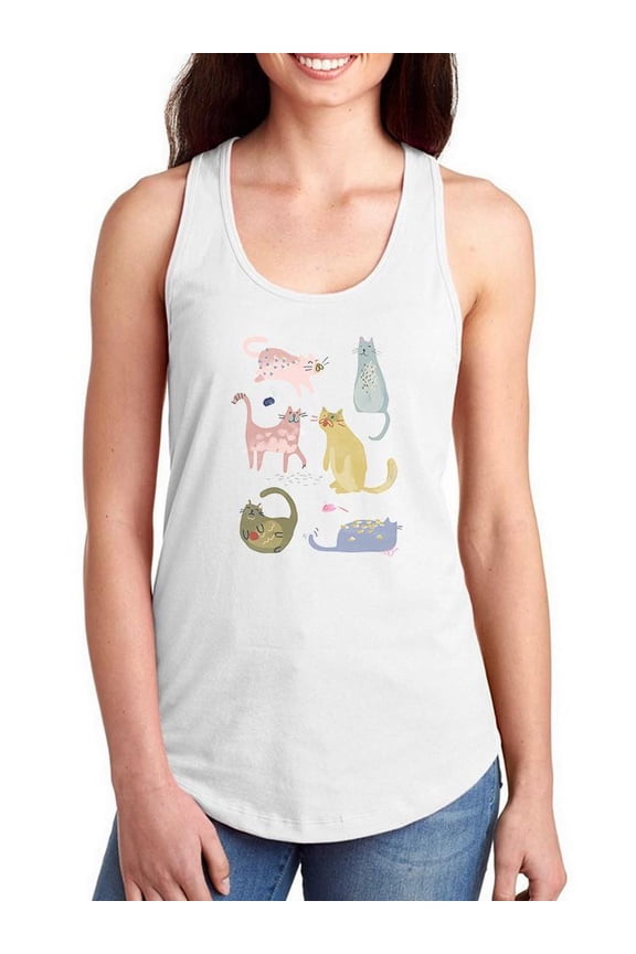 Cat Squad Iv Racerback Tank Women -June Erica Vess Designs, Female Large