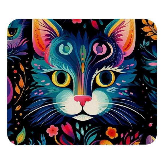 Cat Square 8.3x9.8 Inch Non-Slip Rubber Bottom Printed Mouse Pad, Gaming Mousepad for Office and Gaming