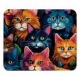 thumbnail image 1 of Cat Square Desk Mat Gaming Mouse Pad, 8.3x9.8 Inch Non-Slip Rubber Bottom Printed Design - Suitable for Office and Gaming, 1 of 6