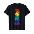 thumbnail image 1 of Cat Stack Rainbow Gay Pride Cute LGBT Animal Pet Lover Gift T-Shirt, 1 of 5