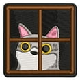 thumbnail image 1 of Cat Staring Out Window Applique Multi-Color Embroidered Hook & Loop Patch - 3 Inch Medium, 1 of 5