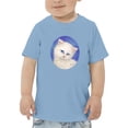 thumbnail image 1 of Cat Staring T-Shirt Toddler -Kayomi Harai Designs,  2 Toddler, 1 of 4