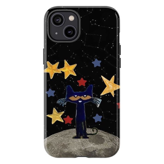 Cat Starry Night Phone Case for iPhone 17 16 15 14 13 12 11 Pro Max Mini