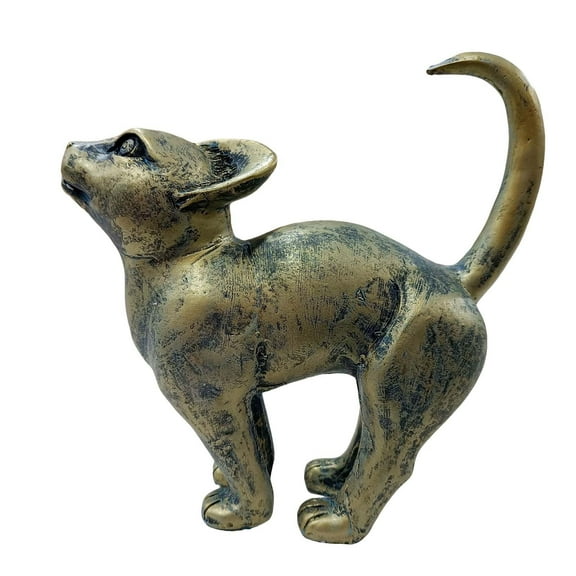 Cat Statues Garden Decor - Cat Ornaments Garden Statue Decoration Cute Cat Craft Cat Sculpture for Patio Yard Lawn Home Office,18X8X5CM