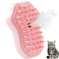 thumbnail image 1 of Cat Steam Brush, 3 in 1 Cat Steamy Brush, Silicone Massage Grooming Brush, Self cleaning Brush with USB Rechargeable, Pet Hair Cleaning Brush Comb for Cats Dogs (Pink Cat Paw), 1 of 7
