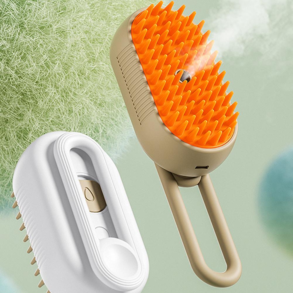 Cat Steam Brush,3 in 1 Self Cleaning Cat Steamy Pet Brush,3 in1 Cat Steam Brush, Multifunctional Wet Cat Grooming Brush,for Removing Tangled and Loosse Hair,for Short or Long Hair Cats/Dogs