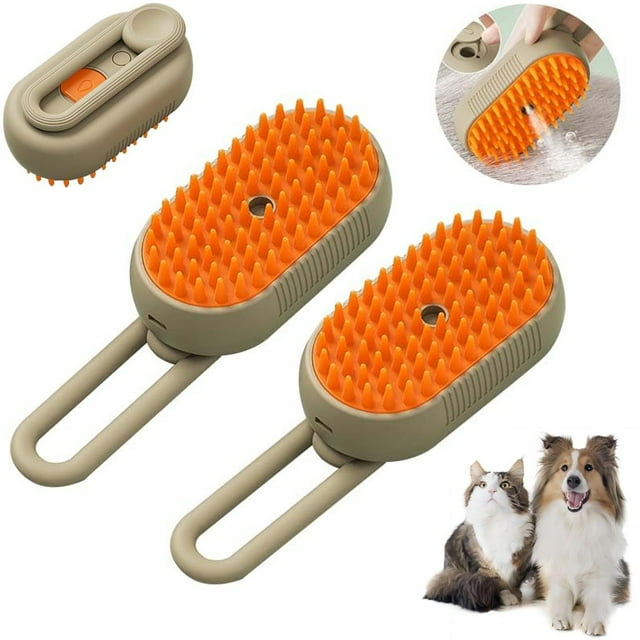 Cat Steam Brush, 3 in 1 Self Cleaning Cat Steamy Pet Brush Steamer