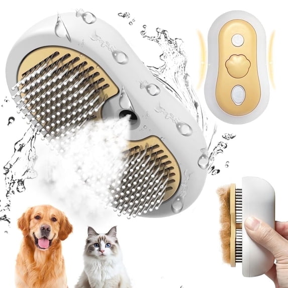 ZEKURAPA Cat Steam Brush,3in1 Cat Brush for Shedding,Cat Steam Brushes for indoor Cats,Rechargeable Cat Deshedding Brush With Steam for Long & Short Haired Cats and Dogs