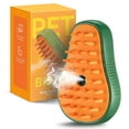 thumbnail image 1 of Cat Steam Brush for Indoor Cats, 3 In 1 Cat Brush for Shedding, Portable Pet Hair Removal Tool for Cat and Dog, Deshedding Cat Brush Grooming Supplies - Green, 1 of 7