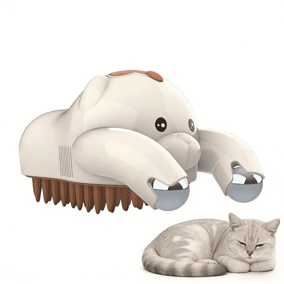 Cat Steam Brush - Rechargeable Massage Comb, Pet Spray Brushes with Gentle Grooming, Hair Shedding Removal Tool, Steam Brush for Bath Details, Home Indoor Shower Spa Salon Use