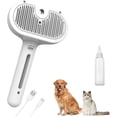 thumbnail image 1 of Cat Steam Brush for Shedding 4 in 1 Orange Pet Grooming Brush with Spray,Hair Removal,Massage & Cleaning Anti-Static Defur Comb for Long & Short Haired Cats and Dogs, 1 of 5