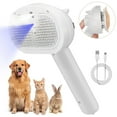 thumbnail image 1 of Cat Steam Brush for Shedding, 4 in 1 with Release Button, Self Cleaning Pet Misting Hair Comb with Handle for Grooming Kitten Dog(White), 1 of 6