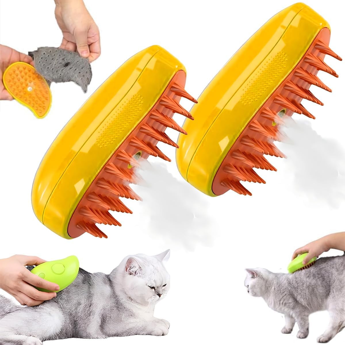 Cat Steamy Brush, 3 in 1 Self Cleaning Cat Steam BrushCat Steamer