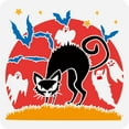 thumbnail image 1 of Cat Stencil 11.8x11.8 inch Black Cat Stencil Template Plastic Cat Bat Ghost Stars Patterns Stencil Reusable Drawing Painting Stencils for DIY Painting Crafts Holiday Decor, 1 of 7