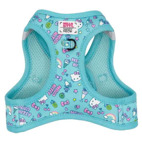 Sassy Meow Cat Step-In Harness Extra Small - Hello Kitty Light Blue