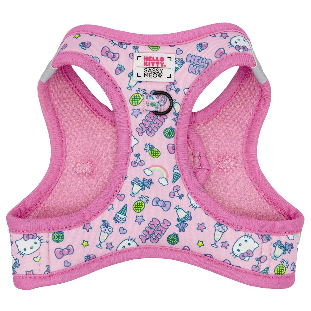 新品 SASSY MEOW サシーミャウ ハローキティ ハーネスXS リーシュ Sassy Meow Cat Step-In Harness Extra Small - Hello Kitty