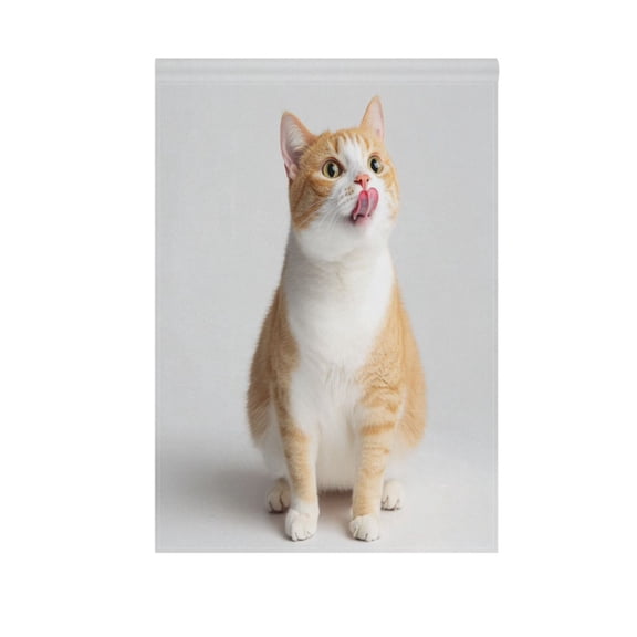 Cat Sticking Out Their Tongues Garden Flag Double Sided Outdoor Banners Yard Flags for Garden Home Holiday Decorations