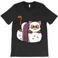 thumbnail image 1 of Cat Strawberry Milk Drink Funny Japanese Anime Neko Kawaii H42085 Unisex T-Shirt, Up to 5XL Available, 1 of 2