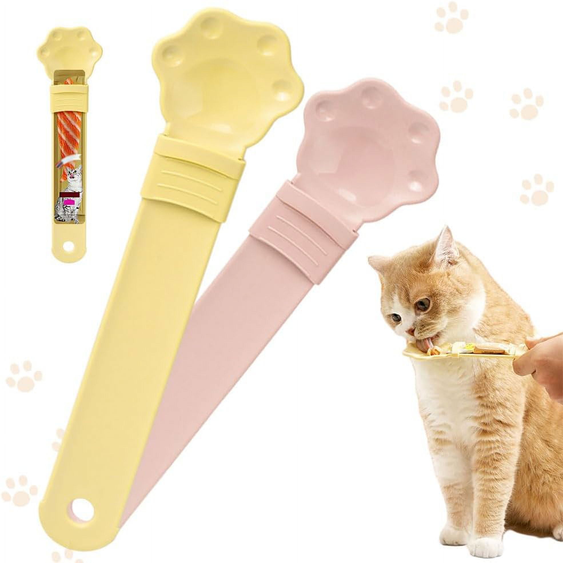 Cat Strip Feeder, 2024 New Cat Strip Happy Spoon Cat Treat Feeder Food