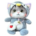 thumbnail image 1 of Cat Stuffed Animal Stuffed Toys Cushion Plush Plush Toy for Home - Gray, 1 of 7