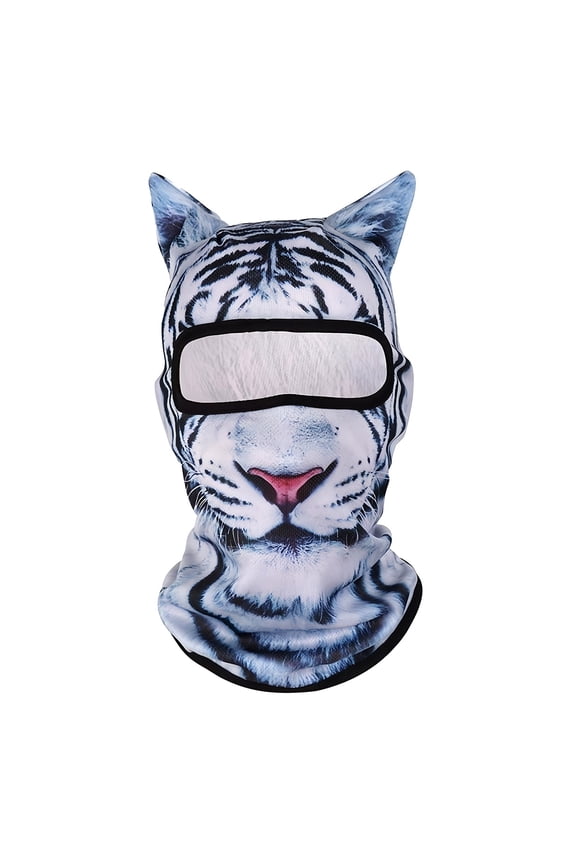 Cat Style Ski Mask Balaclava 3D Animal Face Cover with Ears for Winter Sports Outdoor Activities Music Festivals Rave Parties Halloween Accessories and