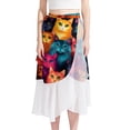 thumbnail image 1 of Cat Stylish Chiffon Beach Skirt Summer Dress with Polyester Straps, 1 of 6