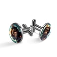 thumbnail image 1 of Cat Stylish Silver Stainless Steel Shirt Cufflinks for Formal Attire - Classy Men's Accessories for Work or Special Occasions, 1 of 6