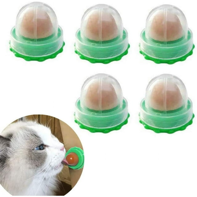 Cat Sugar Ball Cat Snacks Candy Licking Solid Nutrition Cat Treats Energy Ball Toy With Natural Catnip And Sucker For Cats