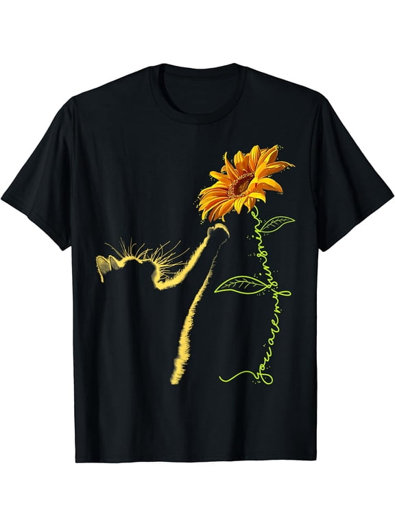 Cat Sunflower Gifts For Cat Lovers, Cat Mom, Cat Lady, Women T-Shirt