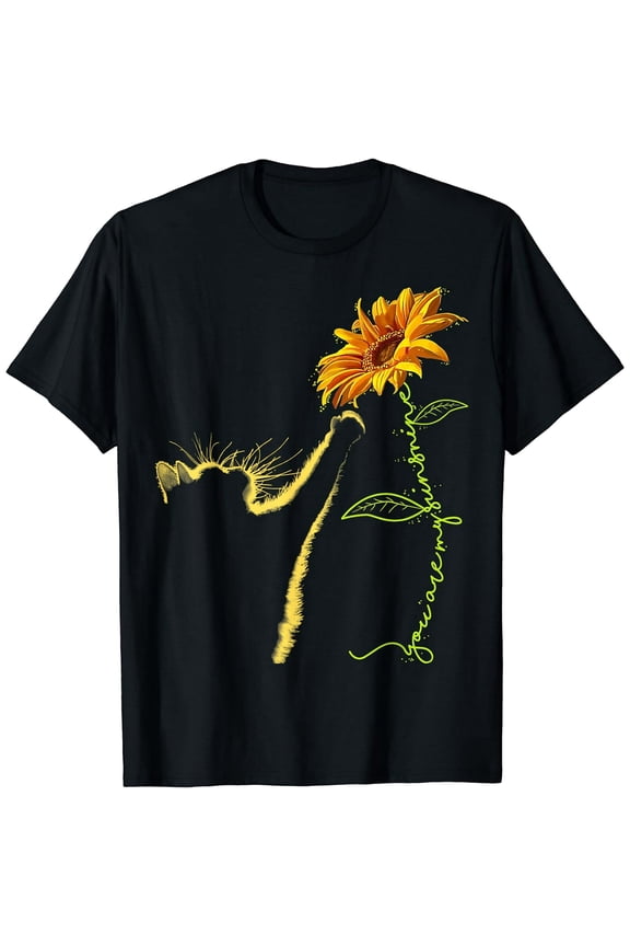 Cat Sunflower Gifts For Cat Lovers, Cat Mom, Cat Lady, Women T-Shirt