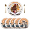 thumbnail image 1 of Cat Sunglasses and Rack Drum Black Round Placemats Plate Mats 15 Inch Non-Slip Heat Resistant Washable PVC Set Indoor for Kitchen Dining Table 4PCs, 1 of 6