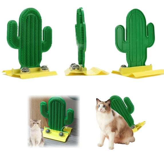 Pet Supplies Cat Self Groomer Face Scratchers Grooming Brushes Indoor Interactive Massager Rubbing Post for Cats Corner Brush with 2 Grooming Tools