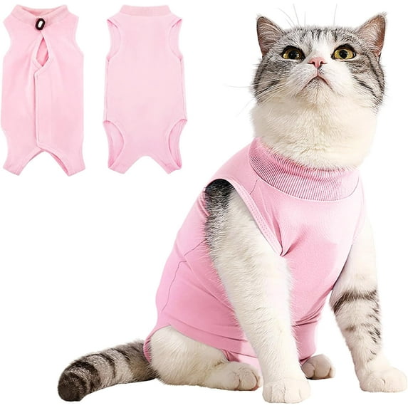 Cat Surgery Recovery Suit Kitten Onesie for Cats After Surgery Female Breathable Kitty Spay Suit for Abdominal Wound Skin Diseases E-Collar Alternative Wear