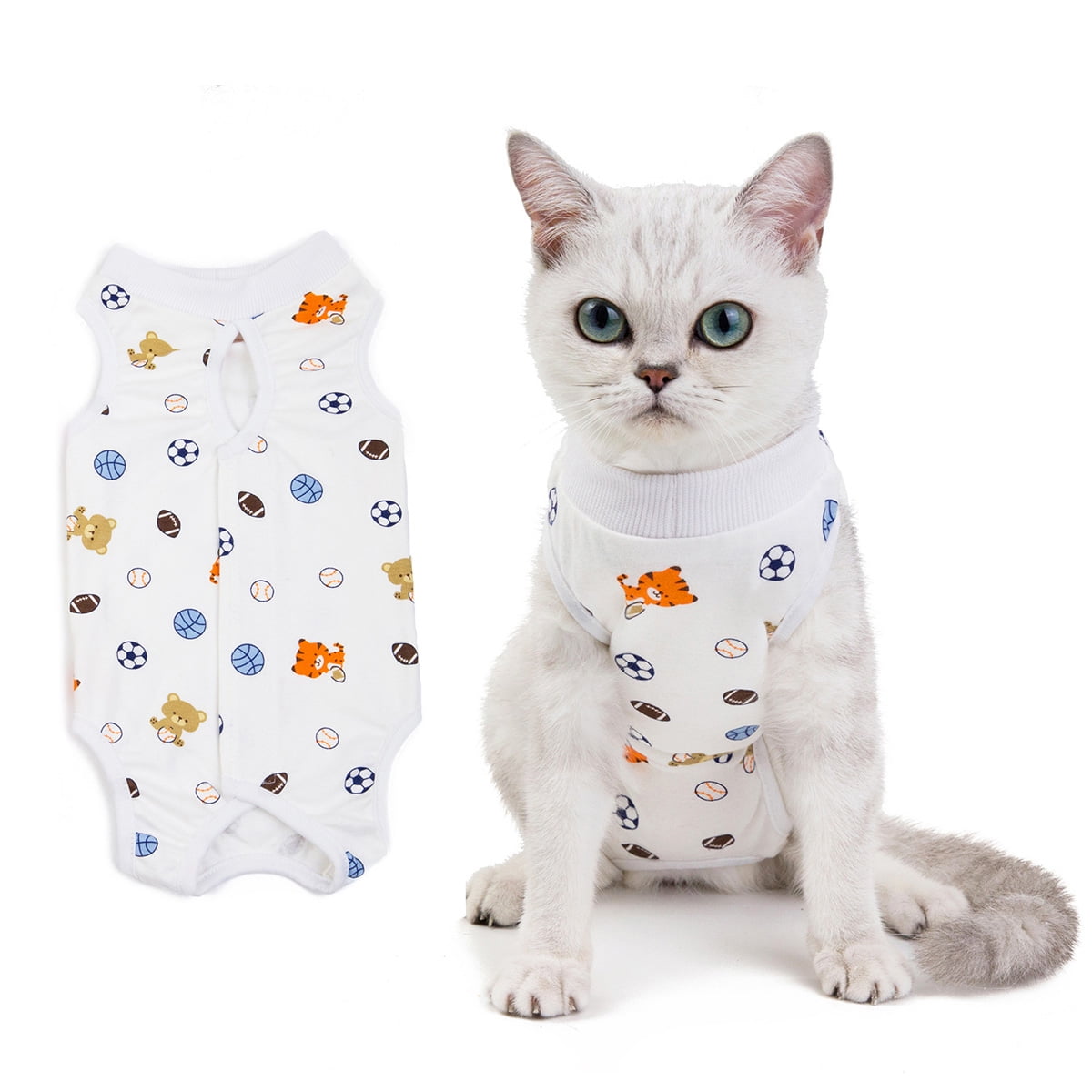 Cat Surgical Recovery Suit,After Surgery Wear, Pajama Suit,Home Indoor