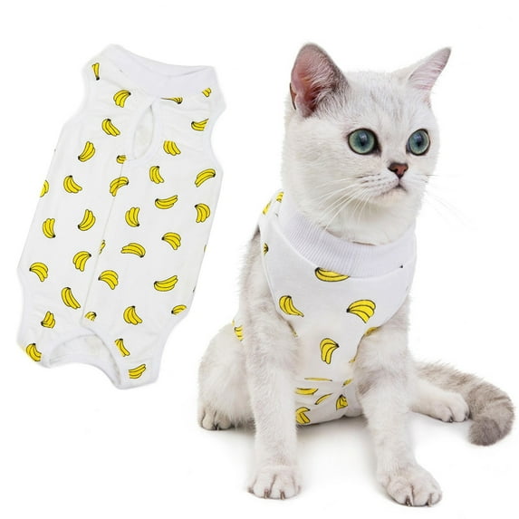 Cat Surgical Recovery Suit,Anti-lick and Weaning Pets E-Collar Alternative,Professional Comfort Cotton Pet Shirt for Cats