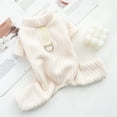 thumbnail image 1 of Cat Sweater for Cats Corduroy Fabric Sweater for Cat Warm Cat Pajamas for Cats Only Cold Weather Winter Pet Clothing Extra Small White 1 Pack, 1 of 5