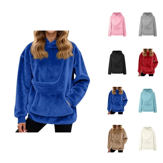Cat Sweatshirts for Women Long Sleeve Kangaroo Pouch Hoodie for Women Crewneck Pet Carrier Pullover