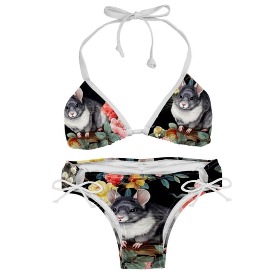 Cat Swim Suit Women Bikini Set, Detachable Sponge, Adjustable Strap, Two-Pack - Beach, Pool, Vacation