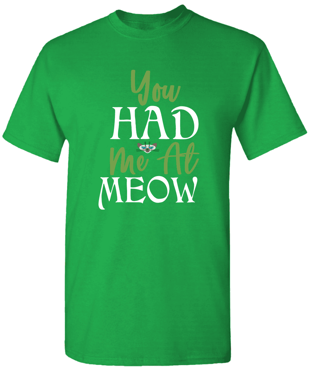 Men's Cat Graphic Round Neck T-Shirt
