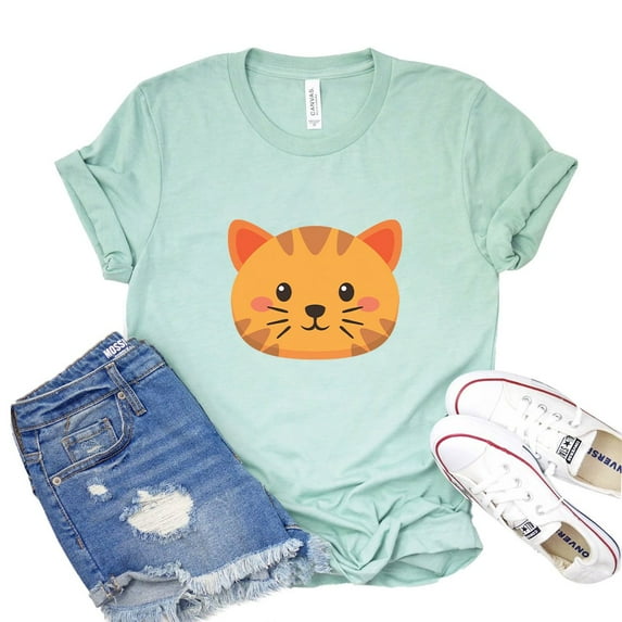 Cat T-shirt Kitten Shirt Kitty Top Pet Owner Tshirt Paw Lover Shirts Animal Rescuer Gift Women's Adoption Tee