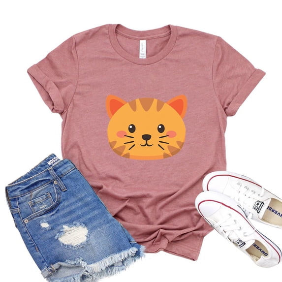 Cat T-shirt Kitten Shirt Kitty Top Pet Owner Tshirt Paw Lover Shirts Animal Rescuer Gift Women's Adoption Tee