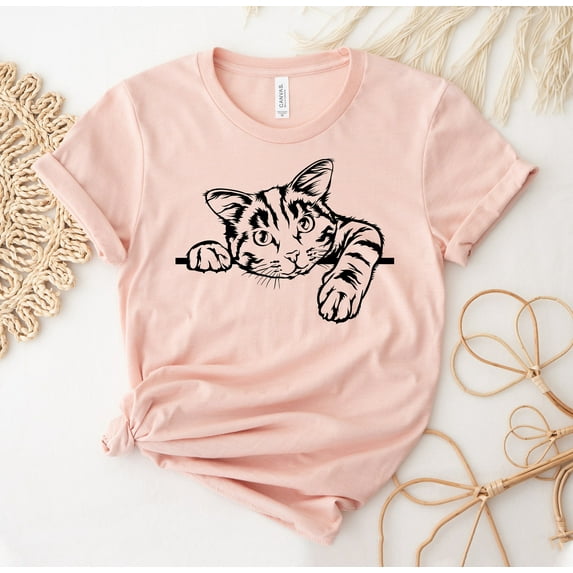 Cat T-shirt Lover Shirt Mom Tee Pet Gift Lady Top Crazy Meow Women's Funny For T-shirt For Her Women Cute